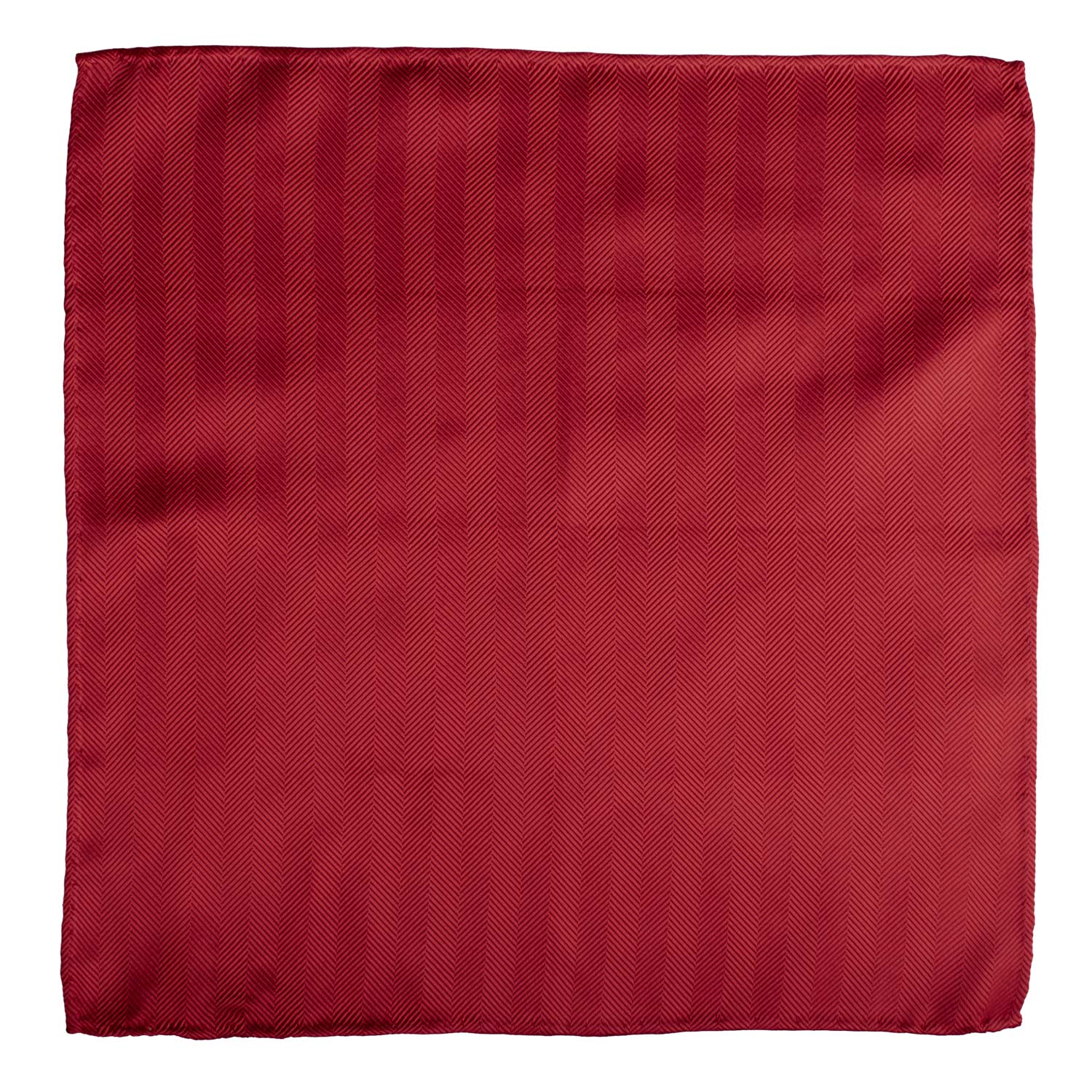 Fazzoletto da Taschino Vintage di Seta Rosso Lisca di Pesce Tono su Tono POCV1043 Graffeo Cravatte Made in Italy