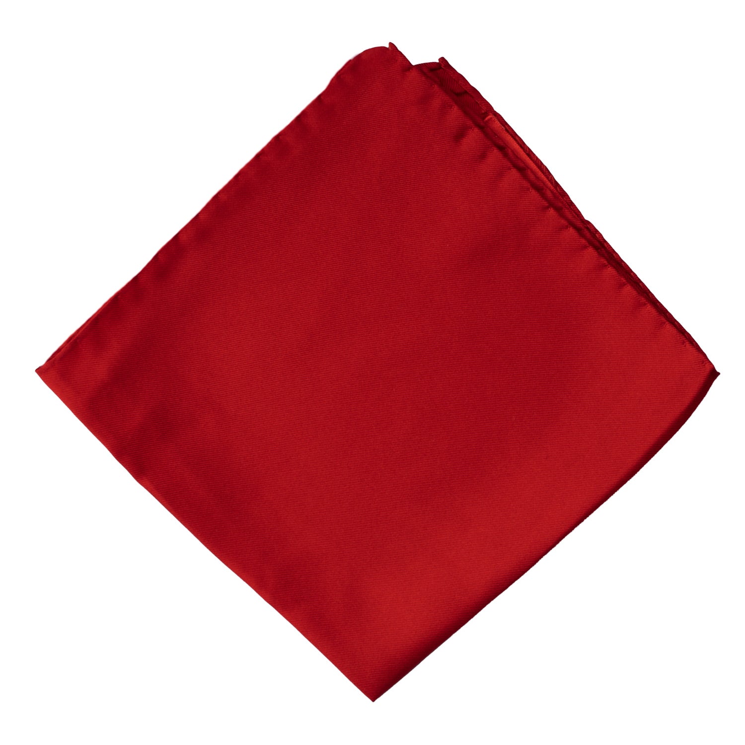 Fazzoletto da Taschino Vintage di Seta Rosso Tinta Unita POCV828 Piegata