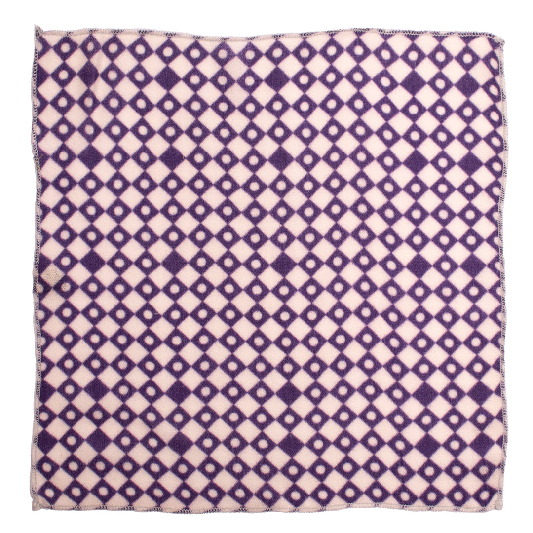 Fazzoletto da Taschino di Cashmere Fantasia Viola Grigio Chiaro Made in Italy Graffeo Cravatte