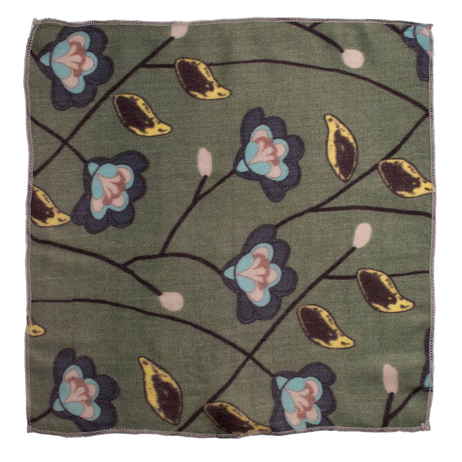King & Priory Fazzoletto da Taschino Color Noce a Quadretti con Disegno a Spina di Pesce, Pochette King & Priory Fazzoletto da Taschino Color Noce a Quadretti con Disegno a Spina di Pesce, Pochette