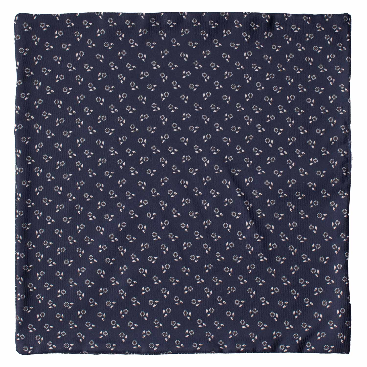 Fazzoletto da Taschino di Seta Double Face Blu Fantasia Celeste Bianca POC637 Graffeo Cravatte Made in Italy Intera