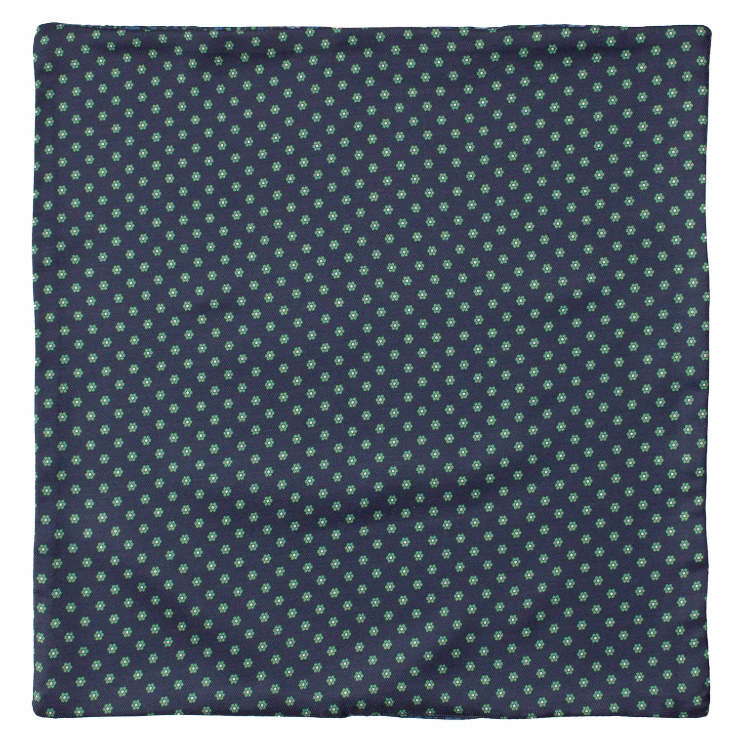 Fazzoletto da Taschino di Seta-Double Face Blu Fantasia Multicolor POC654 Graffeo Cravatte Made in Italy Intera