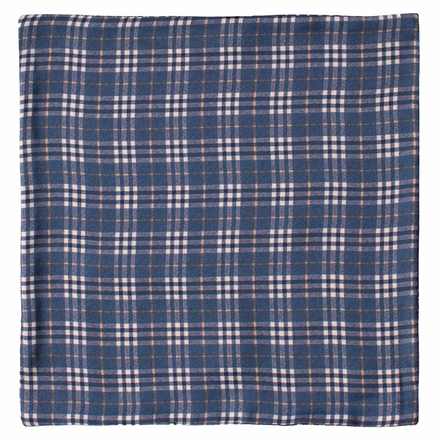 Fazzoletto da Taschino di Seta Double-Face Blu Navy Fantasia Multicolor POC647 Graffeo Cravatte Made in Italy Intera