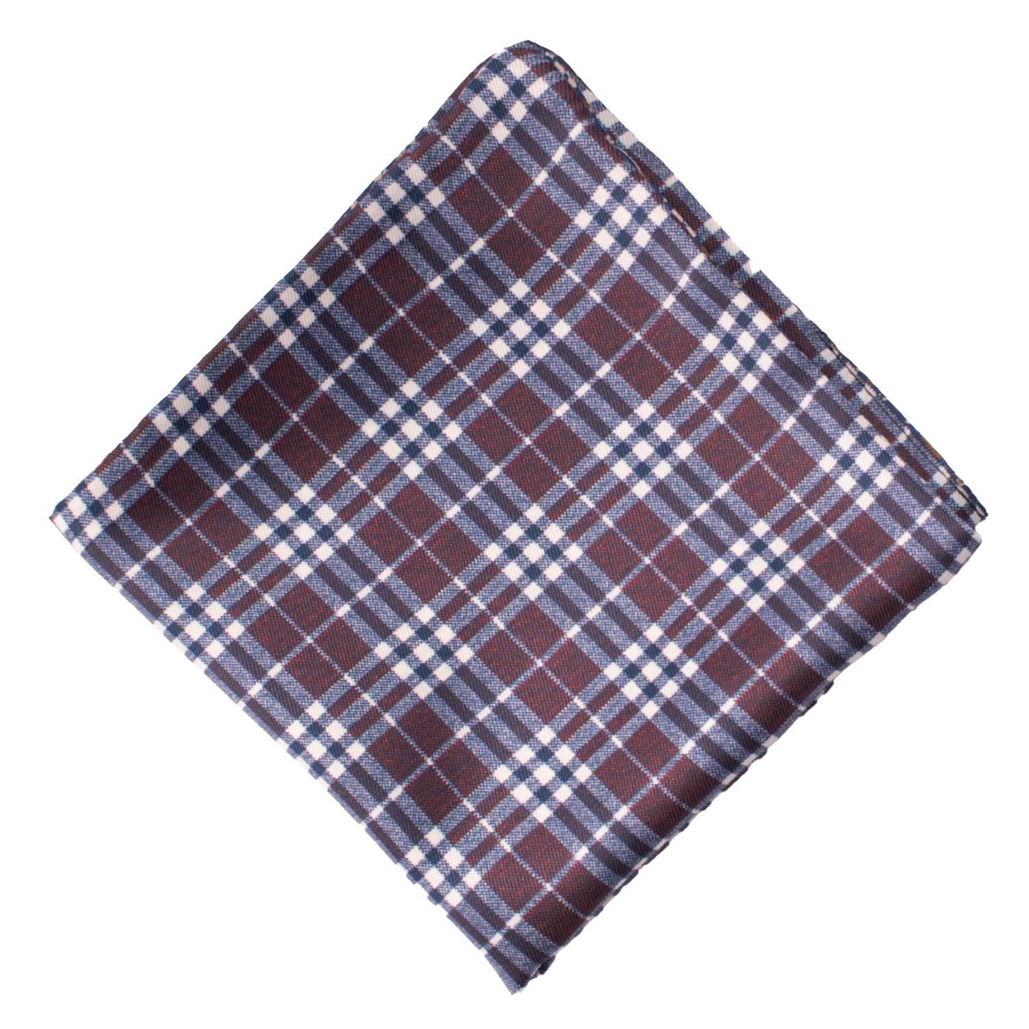 Fazzoletto da Taschino di Seta Double-Face Blu Navy Fantasia Multicolor POC652 Graffeo Cravatte Made in Italy Rombo