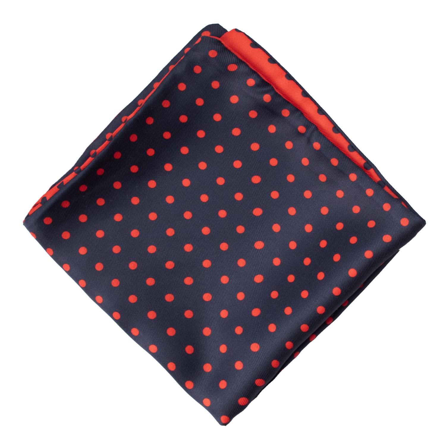 Fazzoletto da Taschino di Seta Double-Face Blu Rosso a Pois Rossi Blu POC635 Graffeo Cravatte Made in Italy Rombo