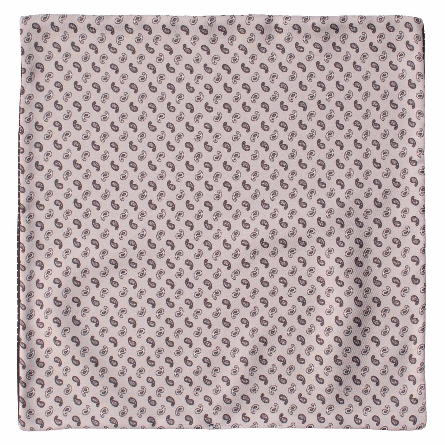 Fazzoletto da Taschino di Seta Double-Face Grigio Nero Fantasia Nera Bianca POC640 Graffeo Cravatte Made in Italy Intera