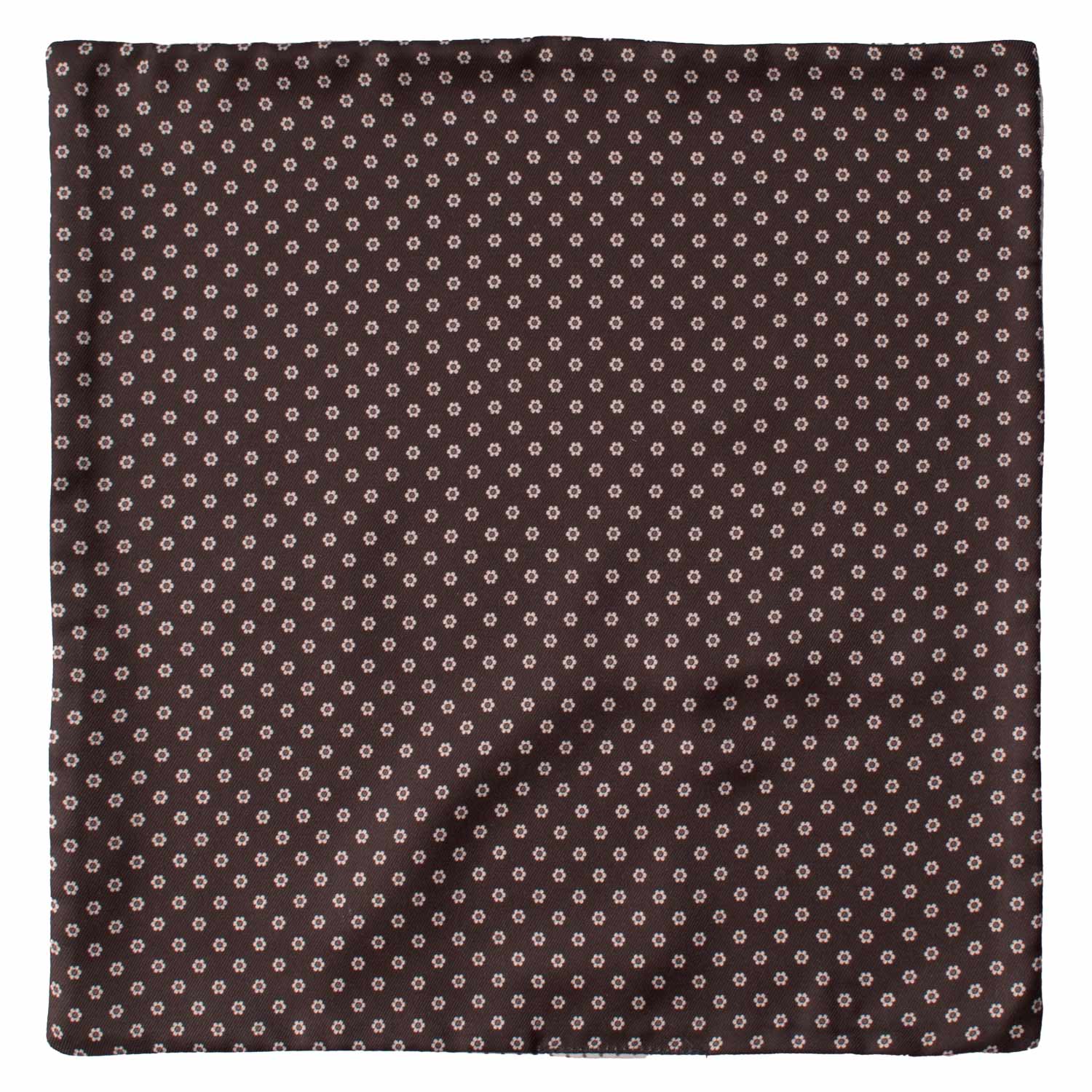 Fazzoletto da Taschino di Seta Double-Face Nero Grigio Fantasia Grigia Nera POC644 Intera