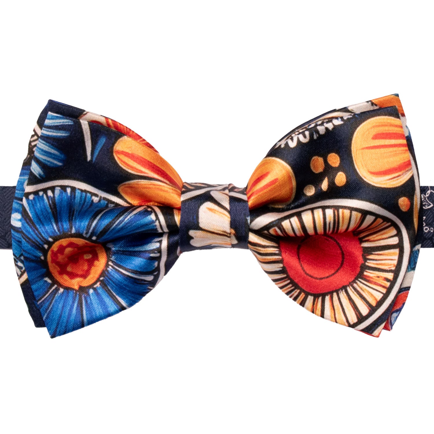Papillon Annodato Siciliano Stampa di Raso con Maioliche Multicolor PS245 Made in Italy Graffeo Cravatte