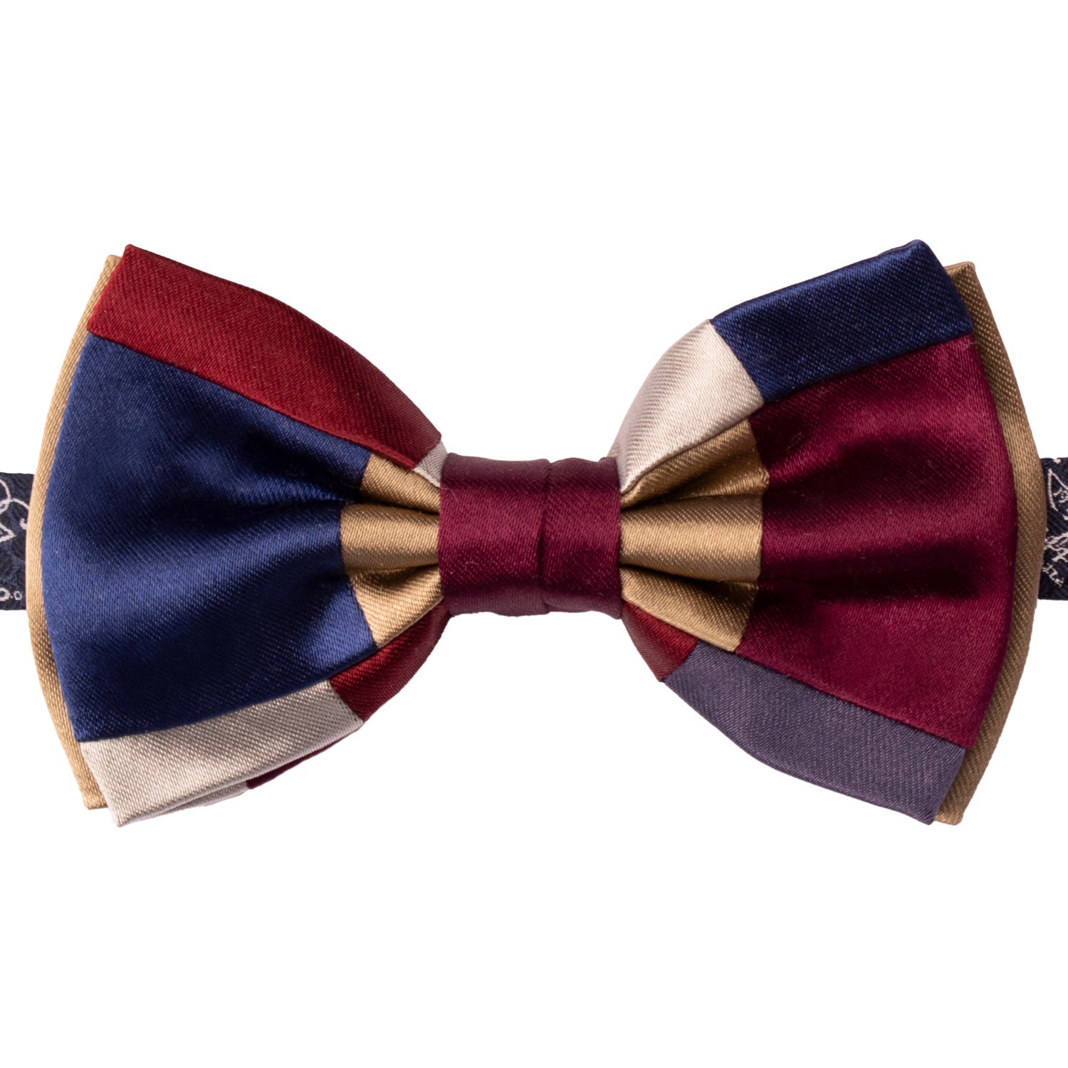 Papillon Annodato Vintage Patchwork di Seta Fantasia Multicolor PATCH1125 Made in Italy Graffeo Cravatte