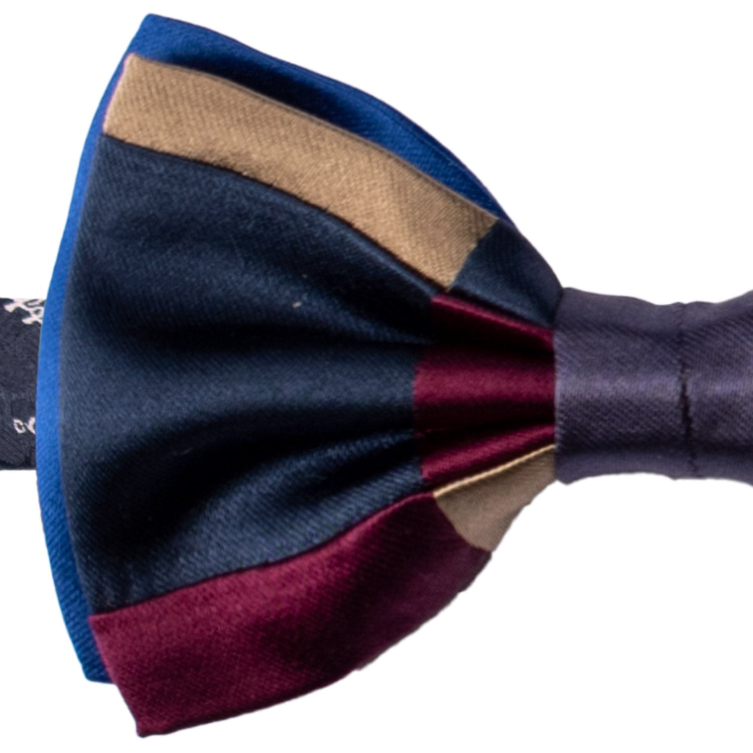 Papillon Annodato Vintage Patchwork Stampa di Seta Fantasia Multicolor PATCH1146 Made in Italy Graffeo Cravatte Dettaglio