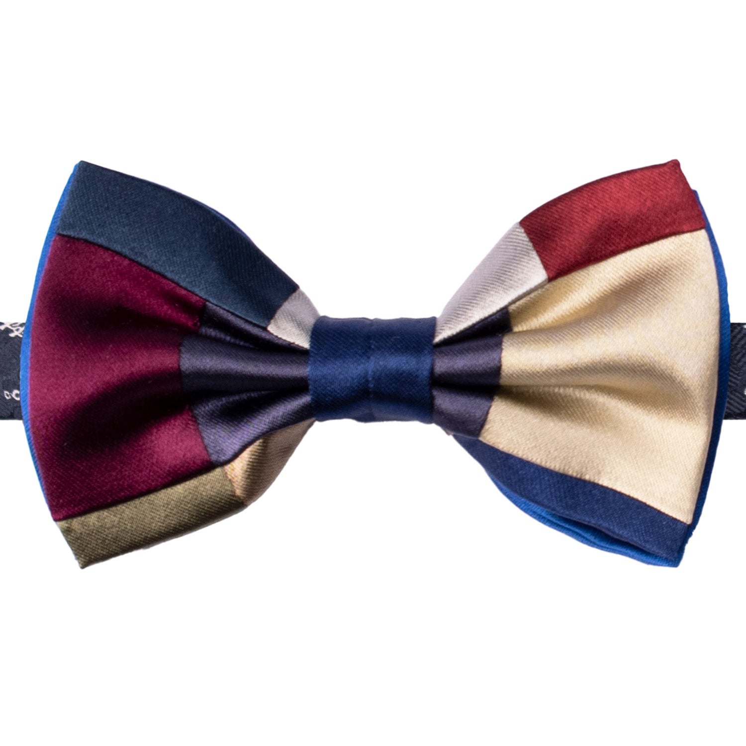 Papillon Annodato Vintage Patchwork Stampa di Seta Fantasia Multicolor PATCH1152 Made in Italy Graffeo Cravatte