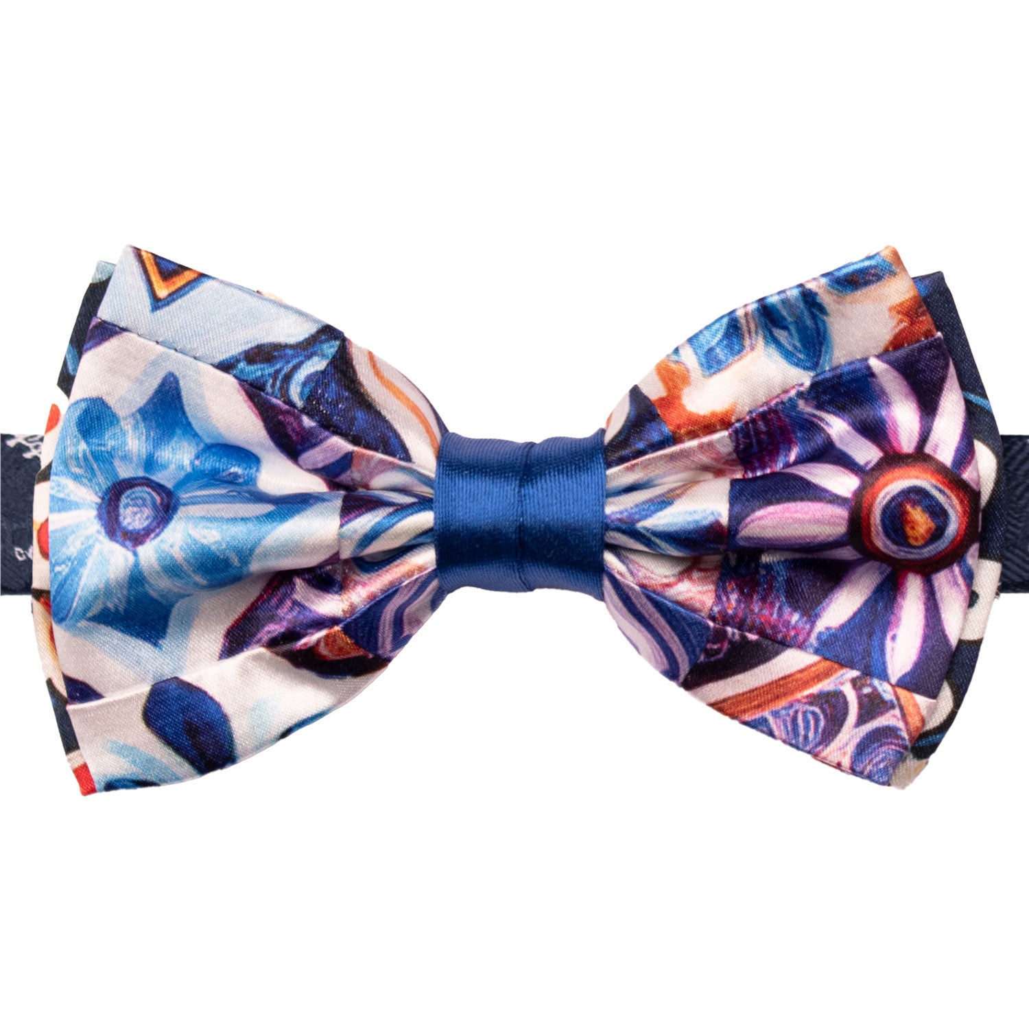 Papillon Siciliano Annodato Vintage Patchwork di Raso con Maioliche Multicolor PATCH1210 Made in Italy Graffeo Cravatte