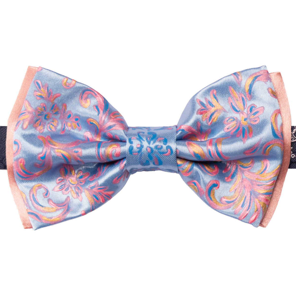 Papillon Siciliano Sartoriale Azzurro Dipinto a Mano by Giovanna Perricone PS313 Made in Italy Graffeo Cravatte