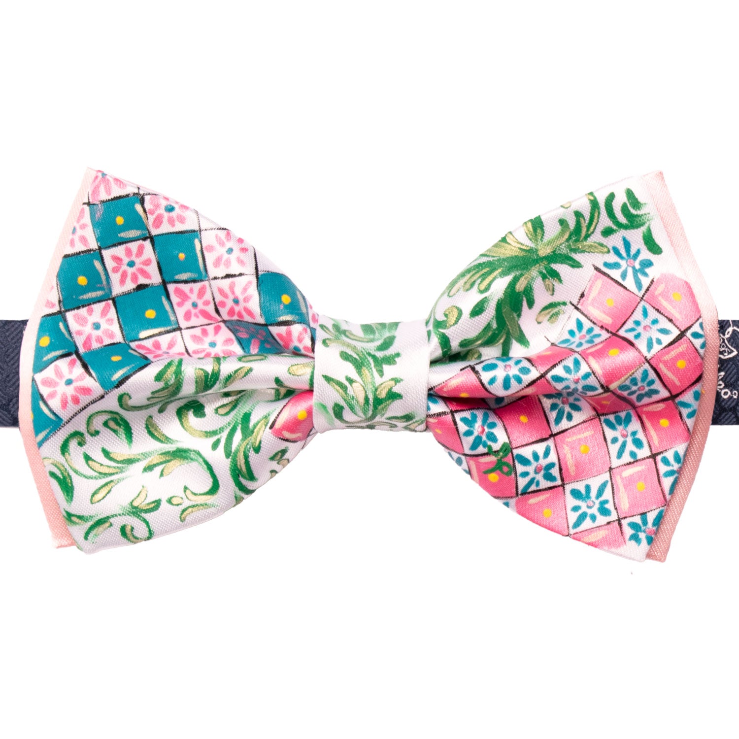 Papillon Siciliano Sartoriale Bianco Dipinto a Mano by Giovanna Perricone PS262 Made in Italy Graffeo Cravatte
