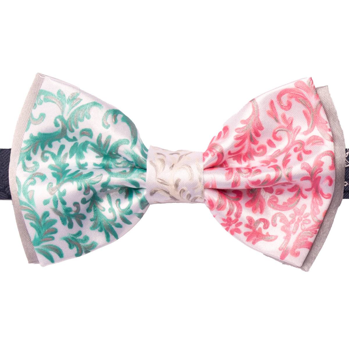 Papillon Siciliano Sartoriale Bianco Dipinto a Mano by Giovanna Perricone PS317 Made in Italy Graffeo Cravatte