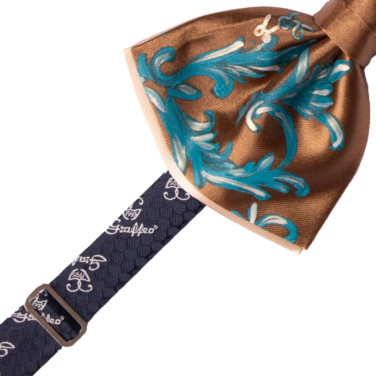 Papillon Siciliano Sartoriale Color Bronzo Dipinto a Mano by Giovanna Perricone PS316 Made in Italy Graffeo Cravatte Pre-Tied