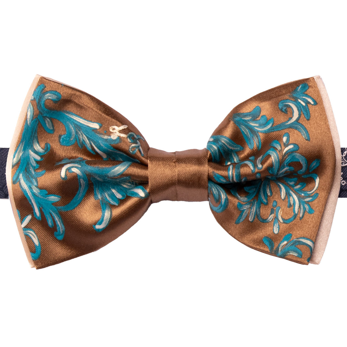 Papillon Siciliano Sartoriale Color Bronzo Dipinto a Mano by Giovanna Perricone PS316 Made in Italy Graffeo Cravatte