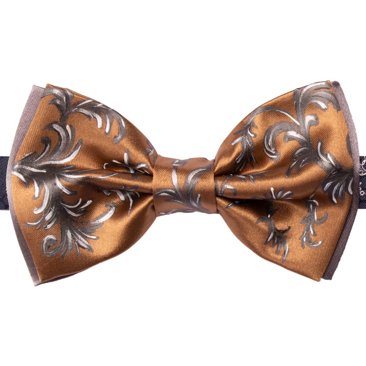 Papillon Siciliano Sartoriale Color Bronzo Dipinto a Mano by Giovanna Perricone PS327 Made in Italy Graffeo Cravatte