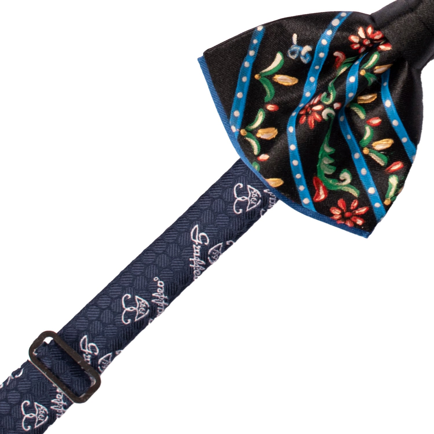 Papillon Siciliano Sartoriale Nero Dipinto a Mano by Giovanna Perricone PS217 Made in Italy Graffeo Cravatte Pre-Tied