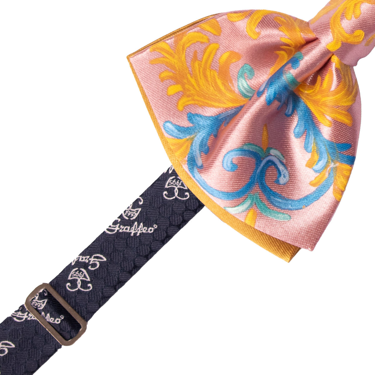 Papillon Siciliano Sartoriale Rosa Antico Dipinto a Mano by Giovanna Perricone PS312 Made in Italy Graffeo Cravatte Pre-Tied