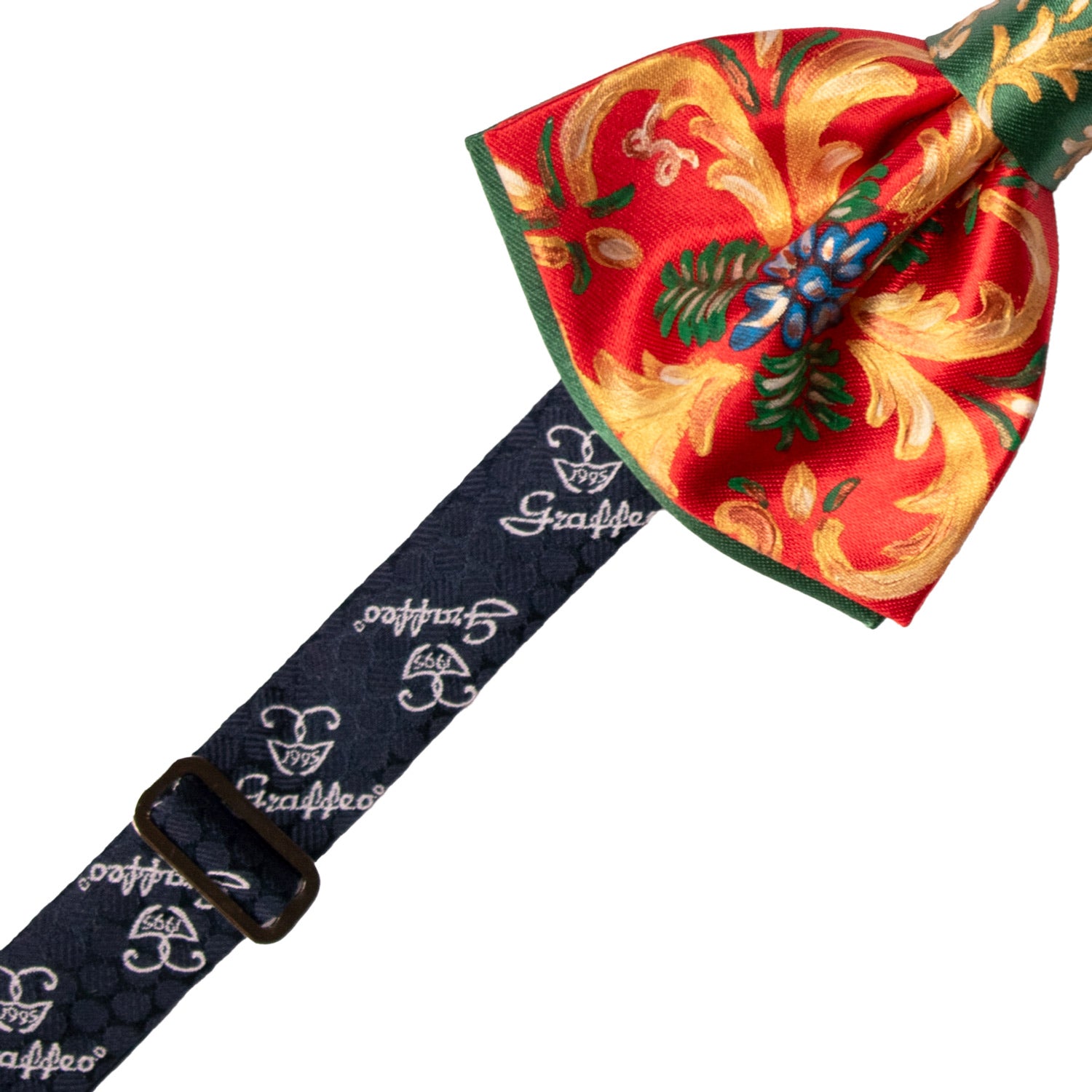 Papillon Siciliano Sartoriale Rosso Dipinto a Mano by Giovanna Perricone PS218 Made in Italy Graffeo Cravatte Pre-Tied