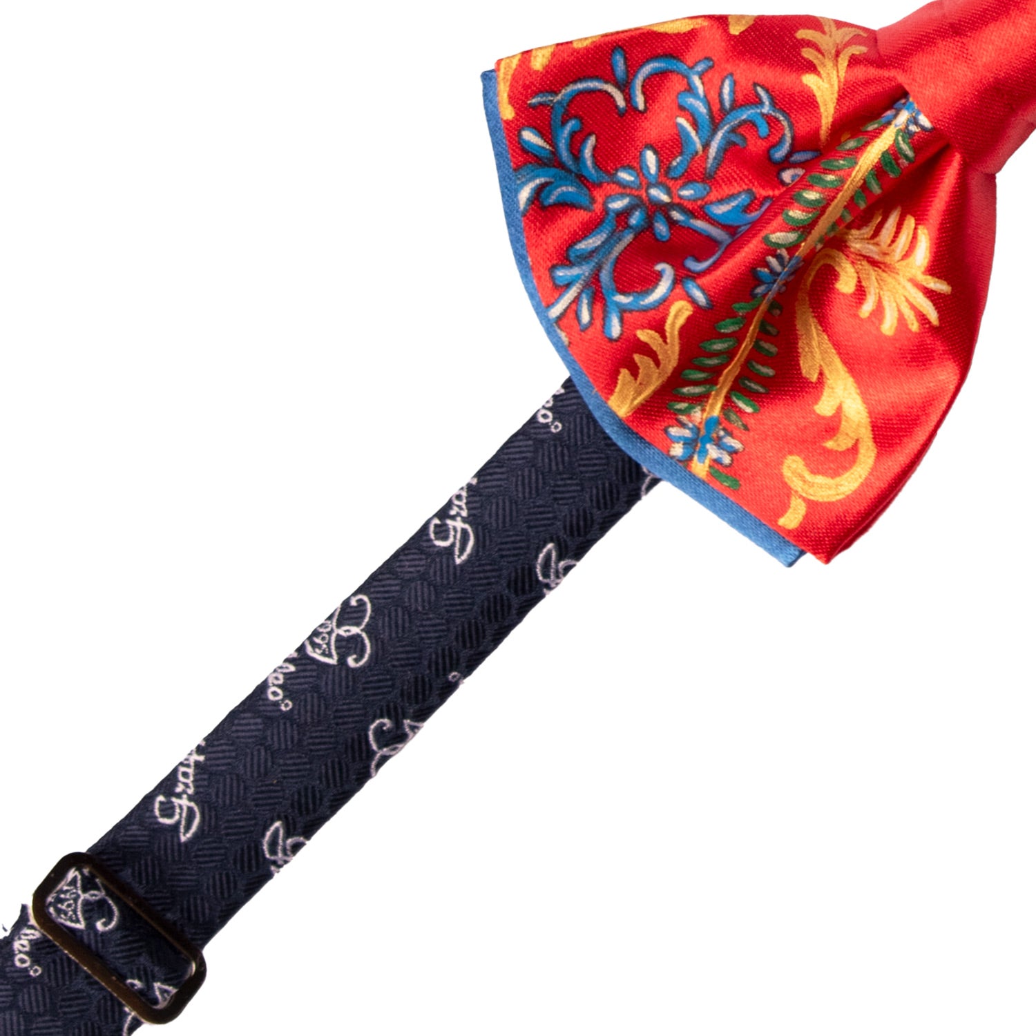 Papillon Siciliano Sartoriale Rosso Dipinto a Mano by Giovanna Perricone PS220 Made in Italy Graffeo Cravatte Pre-Tied