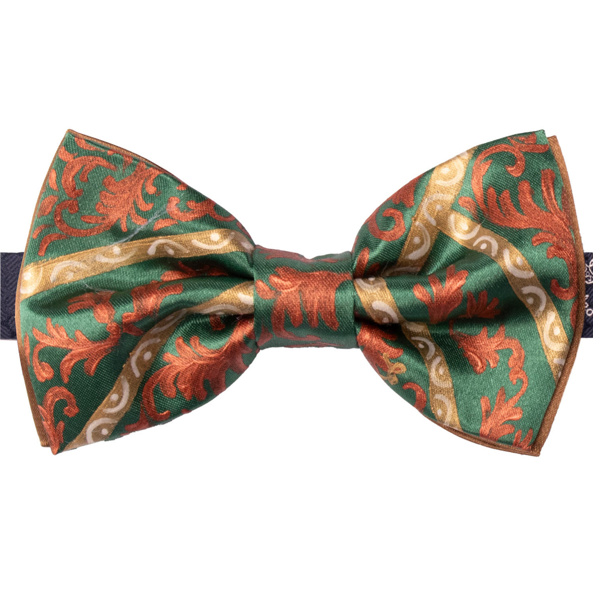 Papillon Siciliano Sartoriale Verde Dipinto a Mano by Giovanna Perricone PS326 Made in Italy Graffeo Cravatte