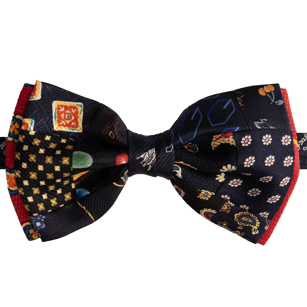TigerTie - Papillon Con Giglio, Fiocco Pre-annodato Scatola Blu TigerTie - Papillon Con Giglio, Fiocco Pre-annodato Scatola Blu