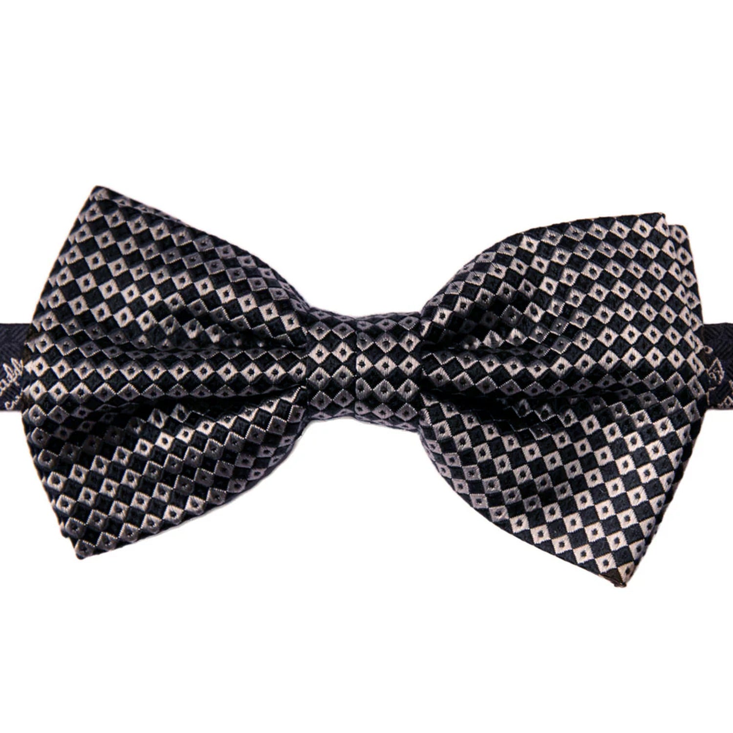 Papillon Uomo da Cerimonia di Seta Fantasia Grigio Argento Nero Made in Italy Graffeo Cravatte