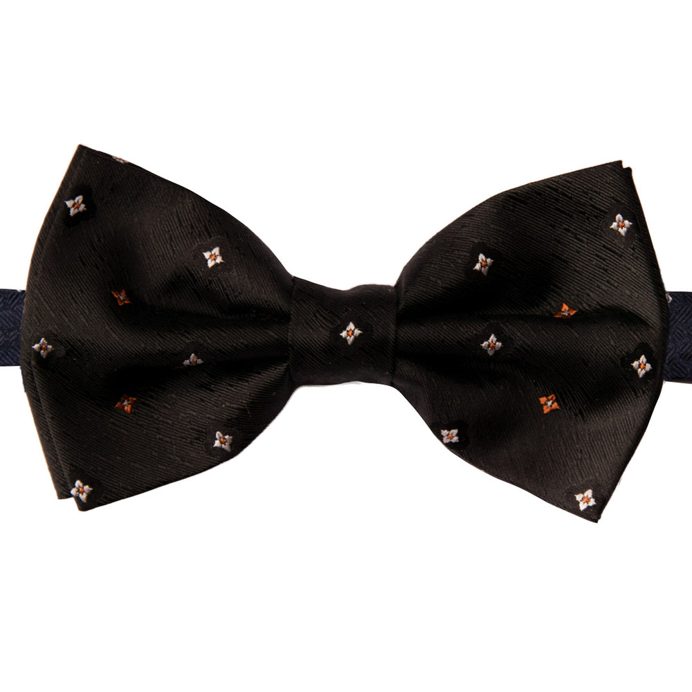 TigerTie Farfallino Papillon 100% Seta Da Annodare - Nero Scatola Con