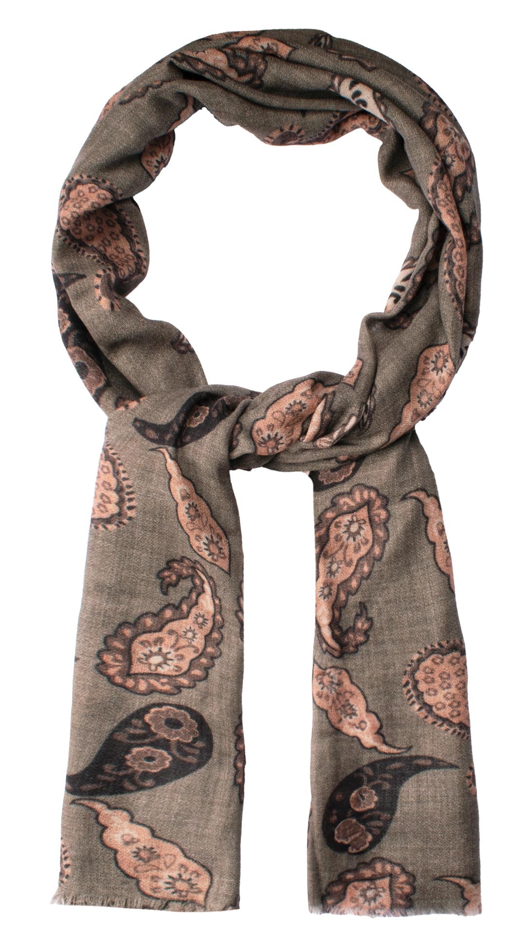 Sciarpa Pashmina di Cashmere Grigia Vintage Paisley Rosa Antico Bianco Nero SC35 Made in Italy Graffeo Cravatte Anello