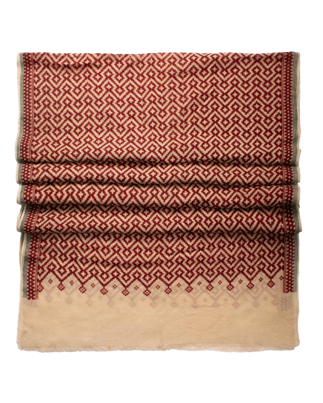 Sciarpa Pashmina di Lana Color Corda Fantasia Rosso Bordeaux Grigia SC82 Made in Italy Graffeo Cravatte Dettaglio