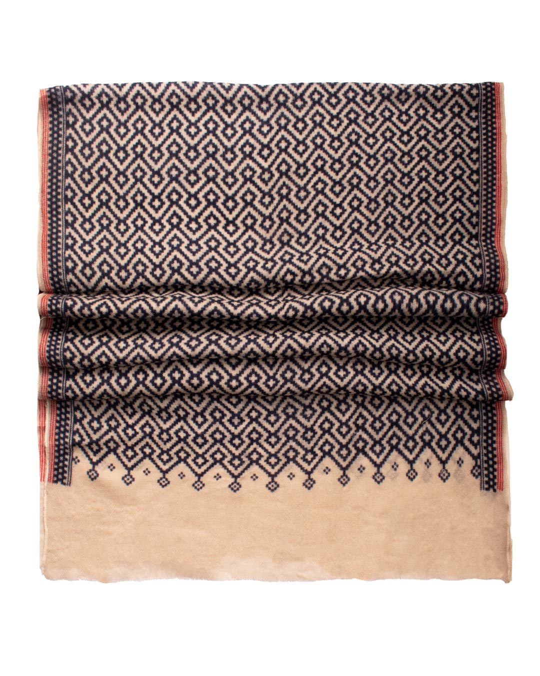 Sciarpa Pashmina di Lana Color Corda Fantasia Viola Rossa SC81 Made in Italy Graffeo Cravatte Dettaglio