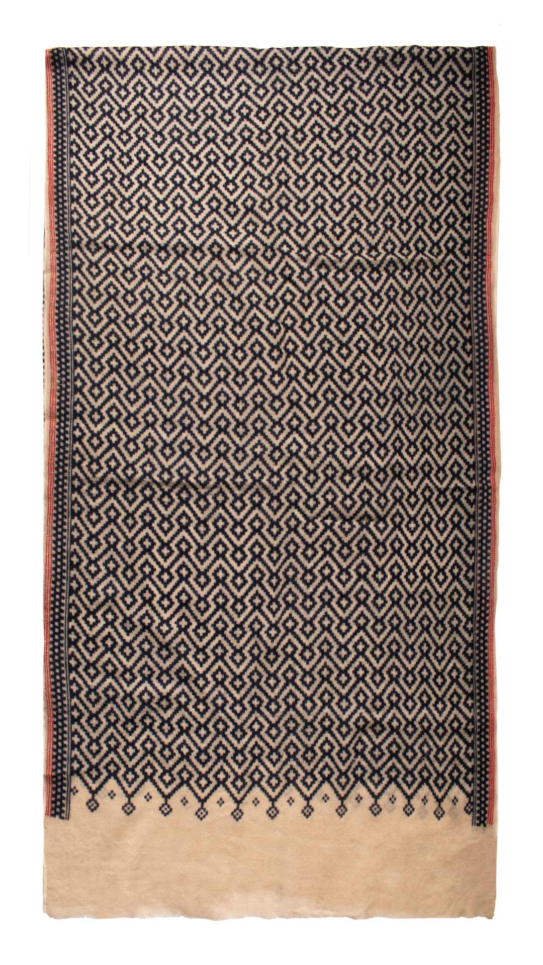 Sciarpa Pashmina di Lana Color Corda Fantasia Viola Rossa SC81 Made in Italy Graffeo Cravatte Intera