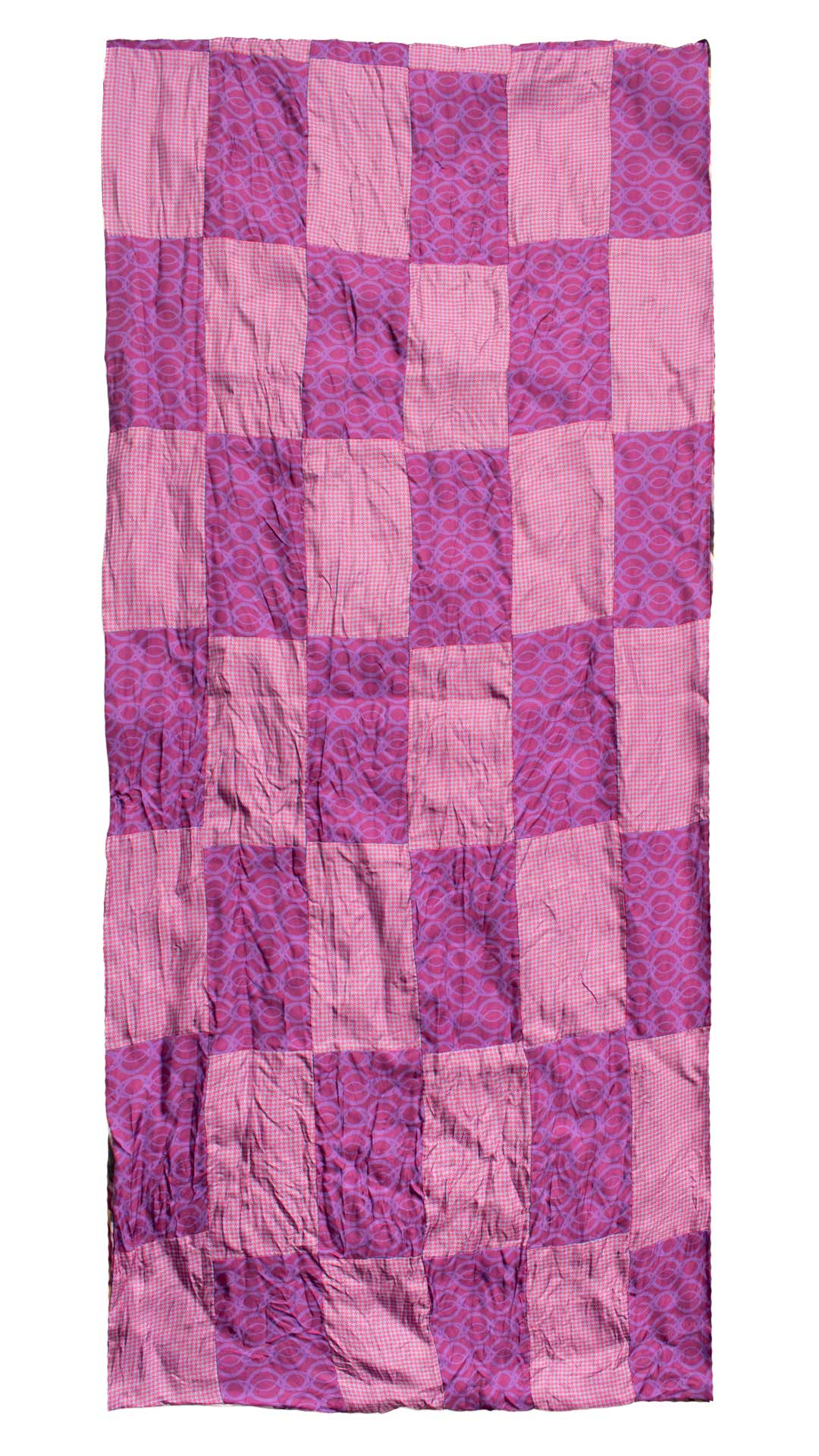 Sciarpa-di-Seta-Borgogna-Vintage-Patchwork-Fantasia-Viola-Celeste- S693
Intera