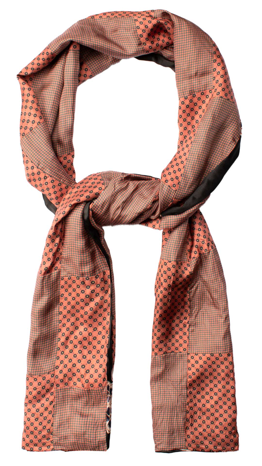 Sciarpa-di-Seta-Rosa-Antico-Verde-Vintage-Patchwork-Fantasia- S671
Anello