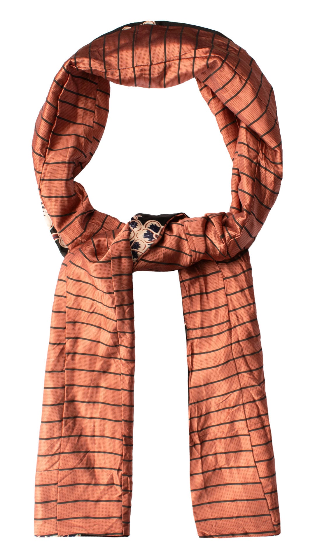 Sciarpa di Seta Rosa Antico Vintage Patchwork Fantasia Grigio Antracite S764 Made in Italy Graffeo Cravatte Anello