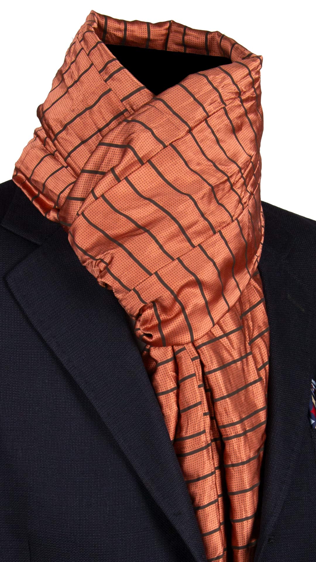 Sciarpa di Seta Rosa Antico Vintage Patchwork Fantasia Grigio Antracite S764 Made in Italy Graffeo Cravatte