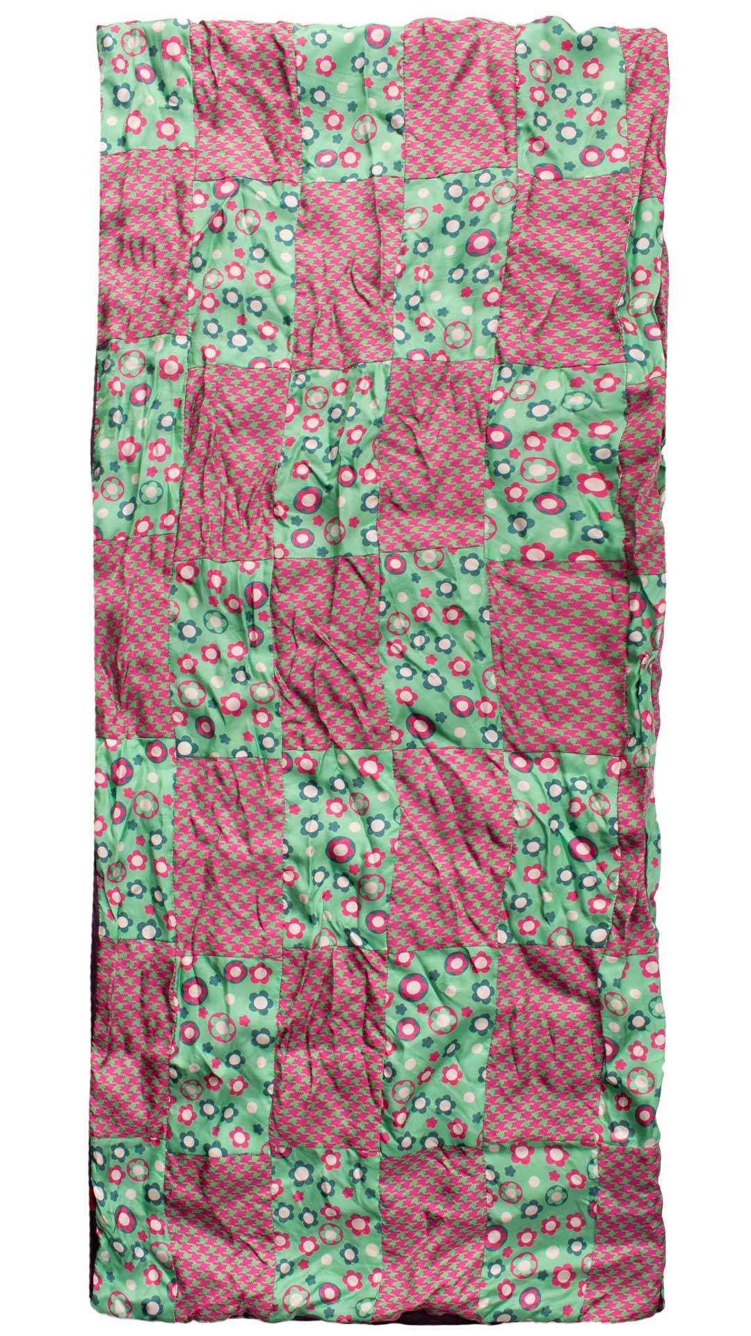 Sciarpa-di-Seta-Verde-Vintage-Patchwork-Fantasia-Fucsia-Bianco-S629
Intera