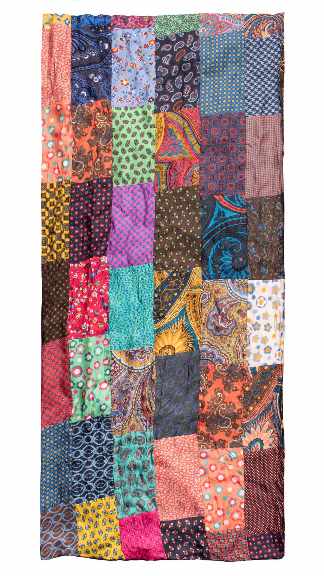 Sciarpa-di-Seta-Vintage-Patchwork-Fantasia-Multicolor- S675
Intera