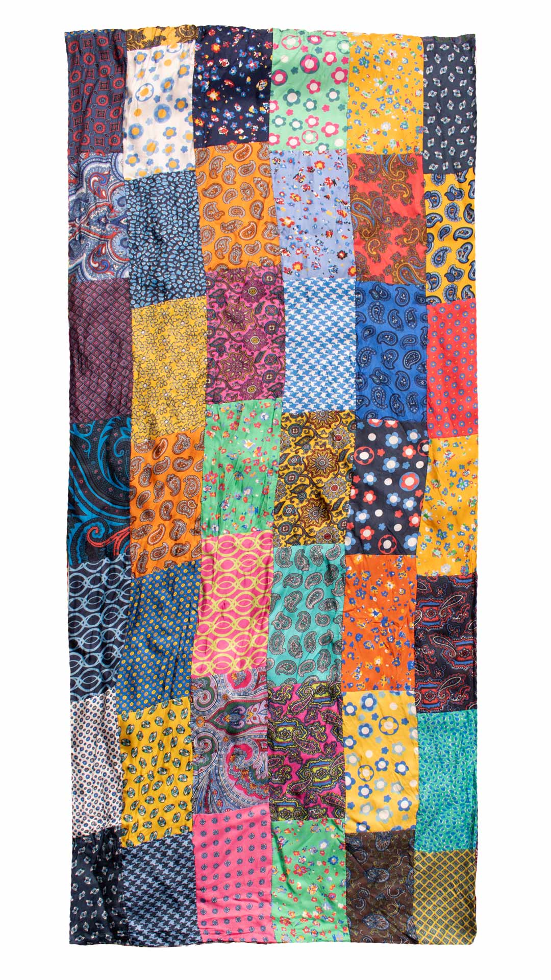 Sciarpa-di-Seta-Vintage-Patchwork-Fantasia-Multicolor- S694
Intera