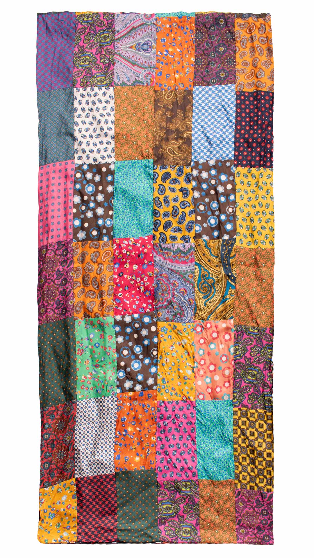 Sciarpa-di-Seta-Vintage-Patchwork-Fantasia-Multicolor- S698
Intera