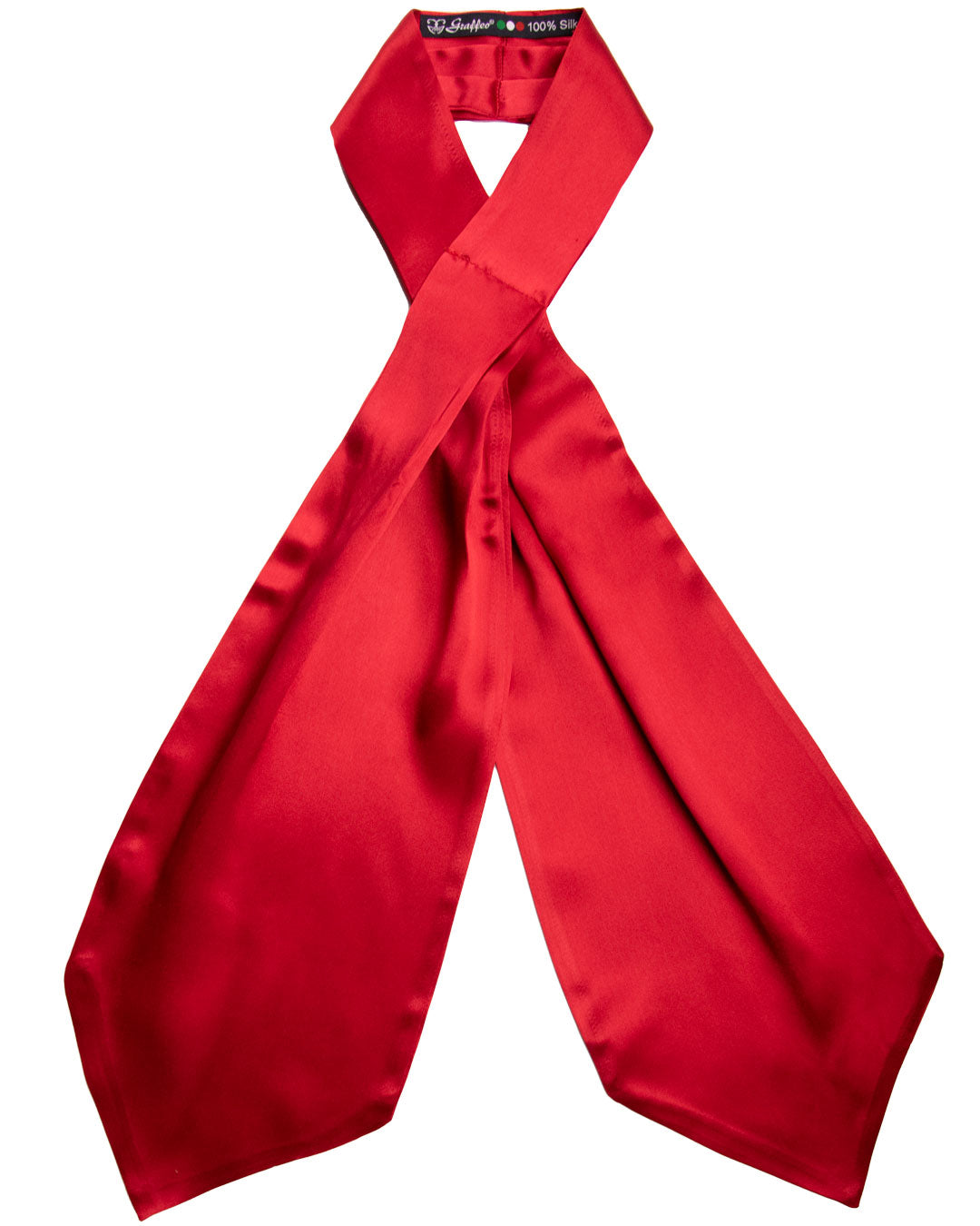 Ascot Stampa di Seta Rosso Tinta Unita Made in Italy Graffeo Cravatte