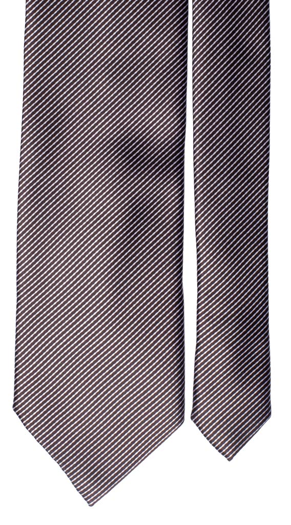 Cravatta Regimental da Cerimonia di Seta Nera Bianca Made in Italy graffeo Cravatte Pala