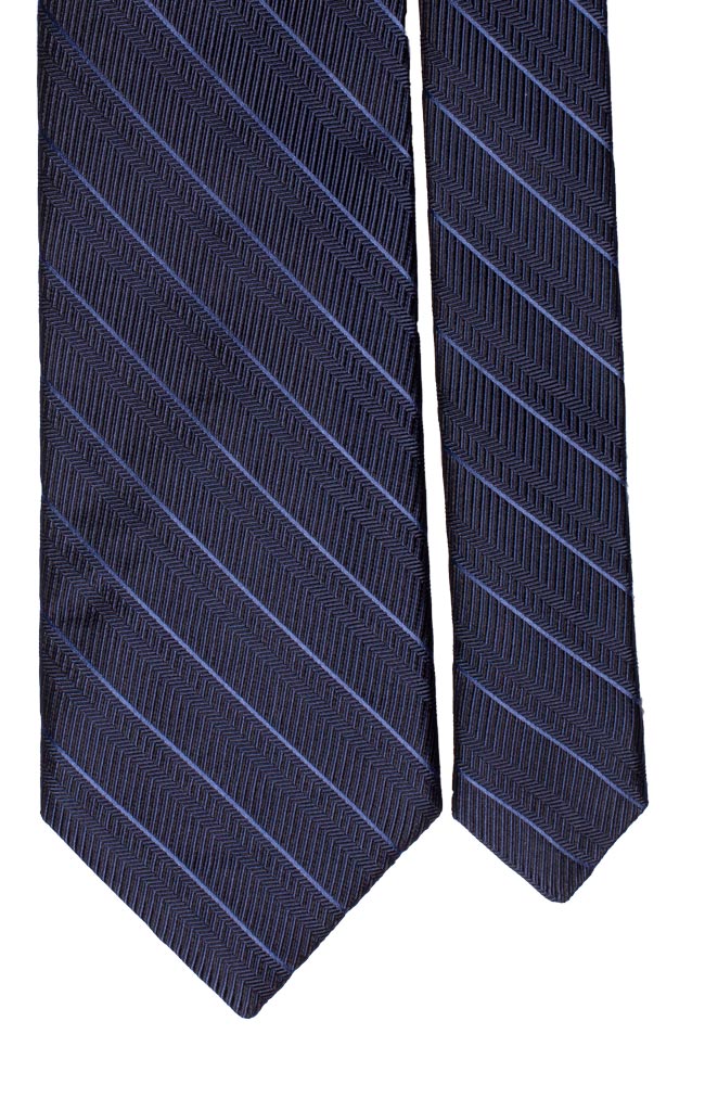 Cravatta Regimental di Blu Righe Blu Avio Made in Italy graffeo Cravatte Pala