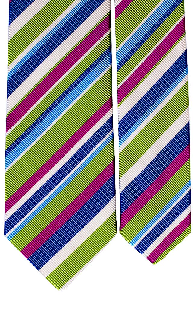 Cravatta Regimental di Seta Multicolor Made in Italy Graffeo Cravatte Pala