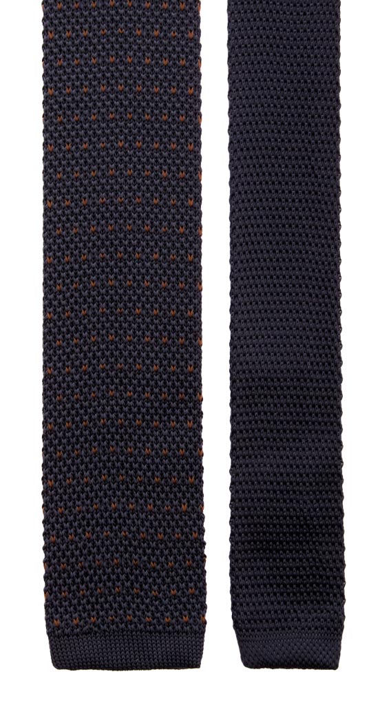 Cravate En Laine Tricotée – Vert Sauge Et Marron – Made In Italy