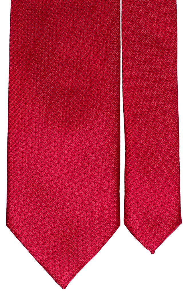 Cravatta Uomo Rossa Punto A Spillo Blu Made in Italy Graffeo Cravatte Pala
