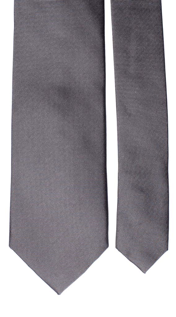 Cravatta da Cerimonia di Seta Grigio scuro Tinta Unita Made in Italy graffeo Cravatte Pala