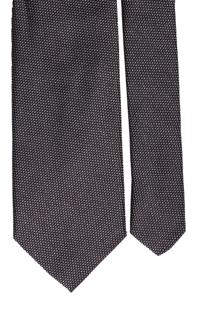 TigerTie Cravatta Uomo – Nero Argento Grigio Striato, Taglio Classico, Lunghezza 150 Cm, Larghezza 8 Cm
